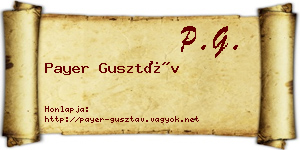 Payer Gusztáv névjegykártya