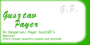 gusztav payer business card